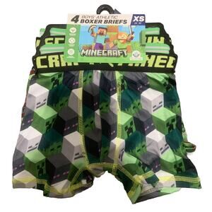Minecraft Boys XS (4-5) Poly Boxer 4 Pack New